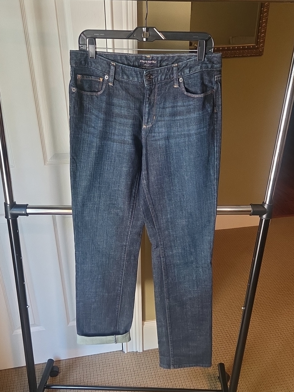 Banana Republic Women's Dark Indigo Straight Leg Jeans -10L